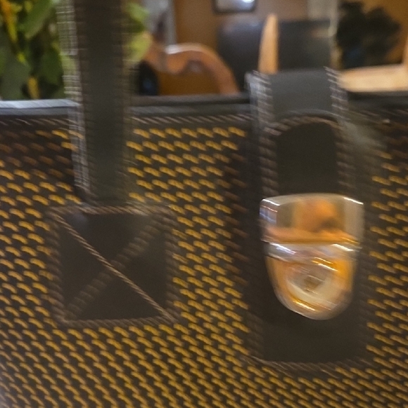 Dooney & Bourke Black and Gold Tote - Picture 9 of 14